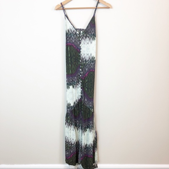 Rare* Flynn Skye Unbutton Me Dress in Green Haze - Picture 2 of 8